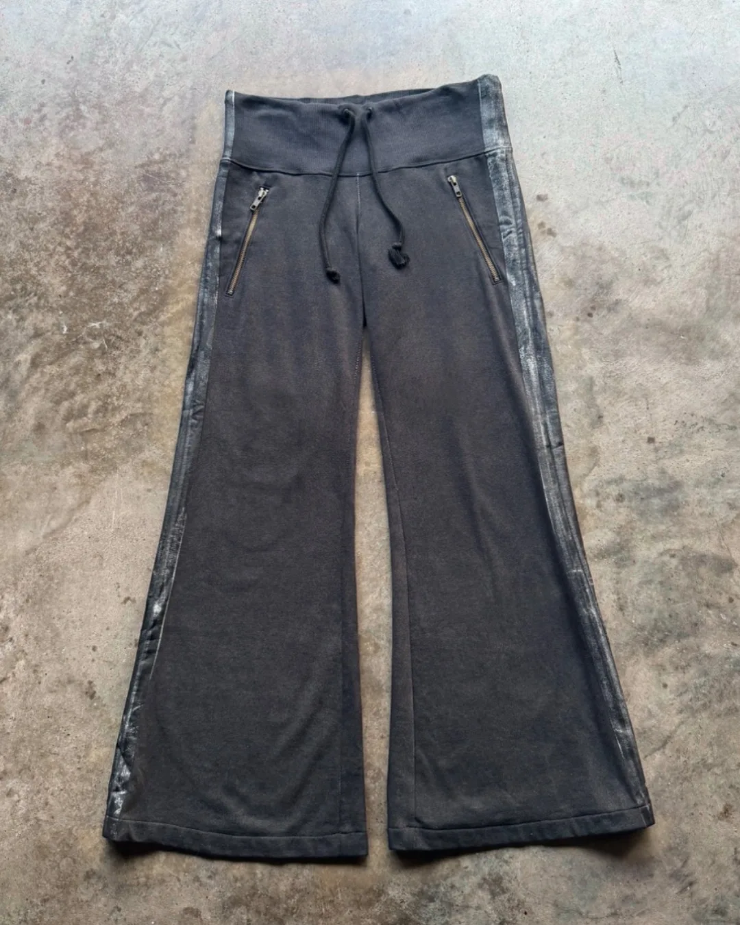 Le Grand Bleu (L.G.B.) Flared Boxer Sweats with Silver Coating