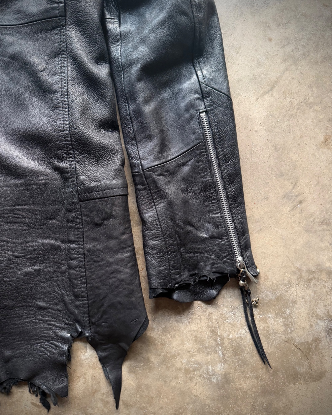 14th Addiction Leather Cross Zip Hoodie — photo 8