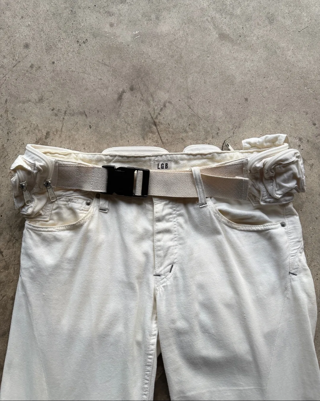 Le Grand Bleu (L.G.B.) LGB Cargo Utility Belt Flared Pants — photo 3