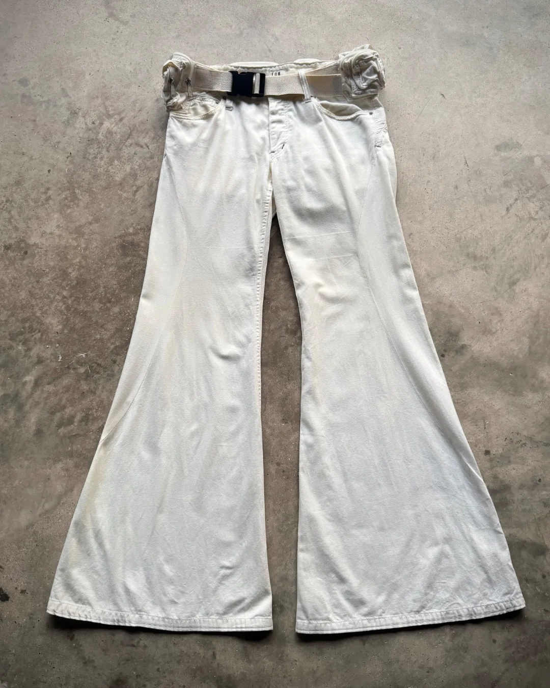 Le Grand Bleu (L.G.B.) LGB Cargo Utility Belt Flared Pants