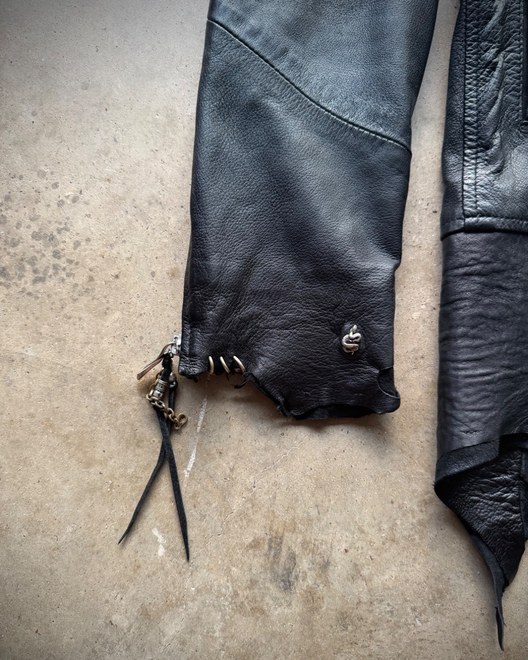 14th Addiction Leather Cross Zip Hoodie — photo 3