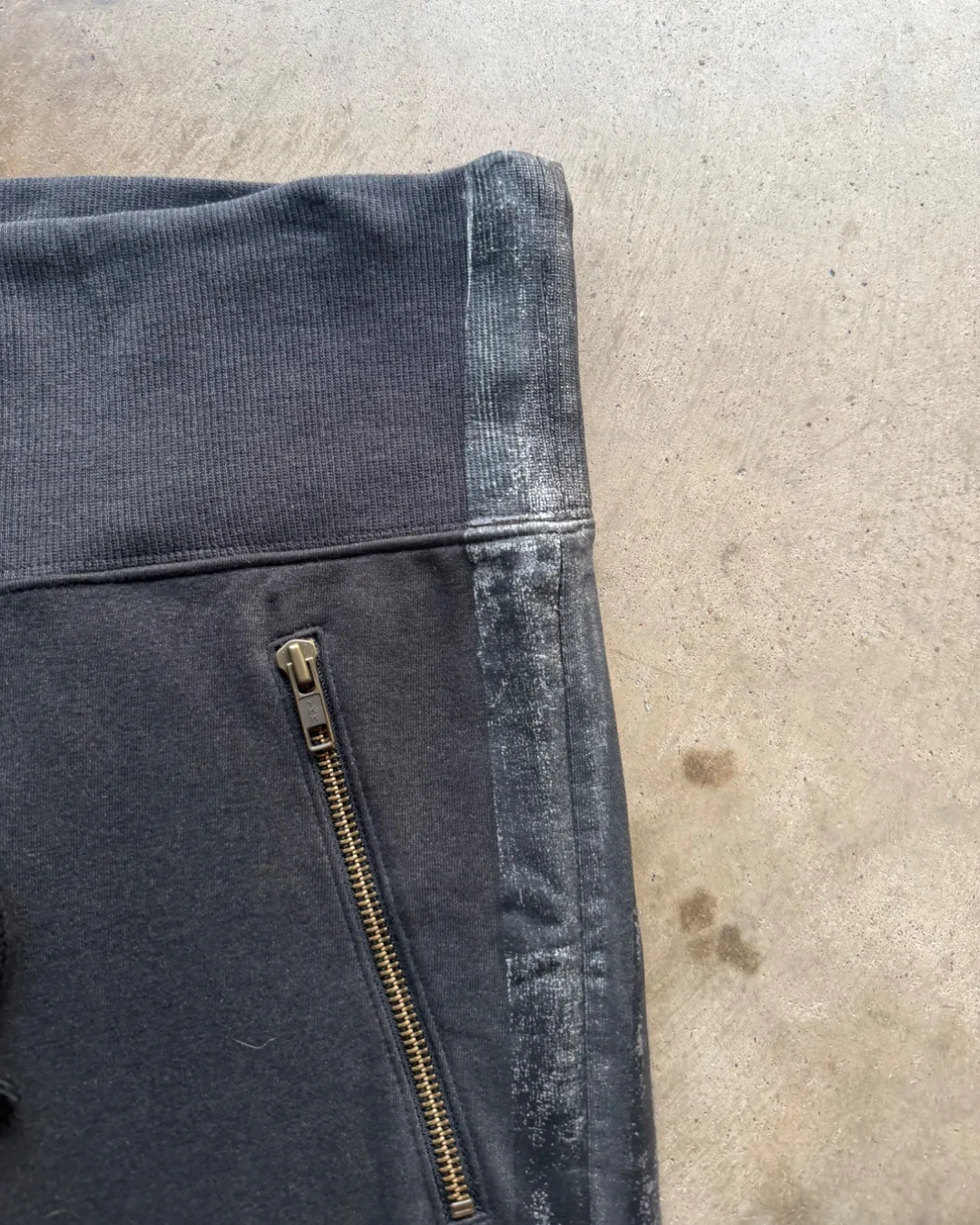 Le Grand Bleu (L.G.B.) Flared Boxer Sweats with Silver Coating — photo 4